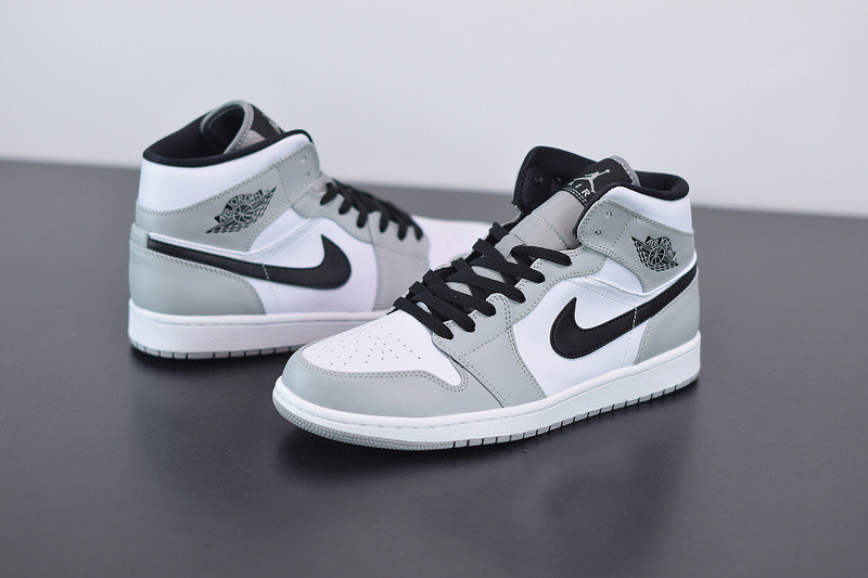 air jordan 1 mid "light smoke grey" 554724-092