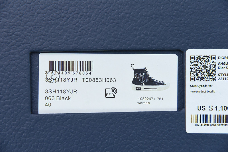 dio* b23 oblique high-top sneaker