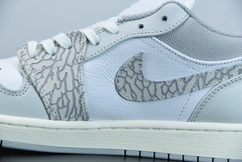 air jordan 1 low prm with grey elephant print dh4269-100