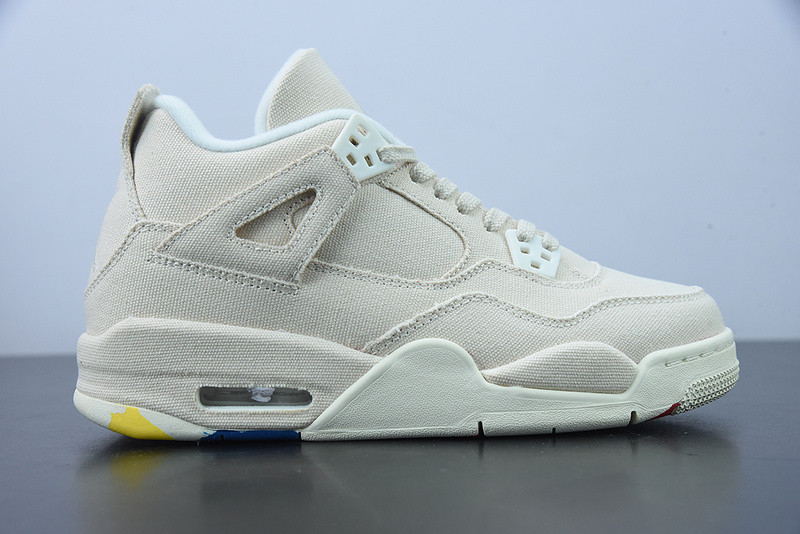 air jordan 4 canvas sail cement grey dq4909-100