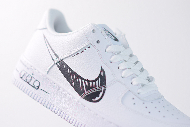nike air force 1 low “sketch” in white/black cw7581-101