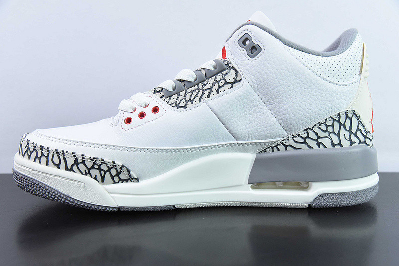 air jordan 3 "summit white/fire red" ct8532-106