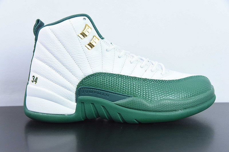 air jordan 12 white and green