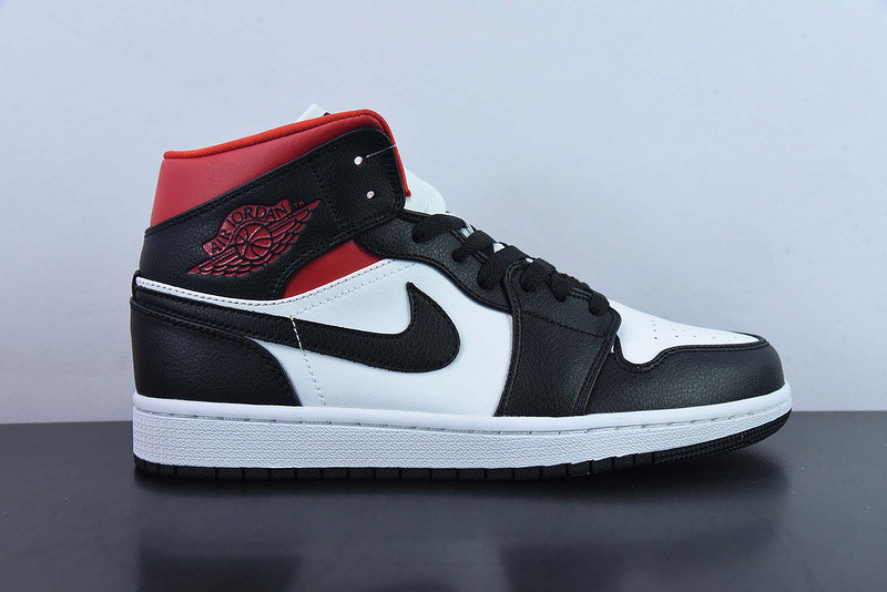 air jordan 1 mid black gym red bq6472-061