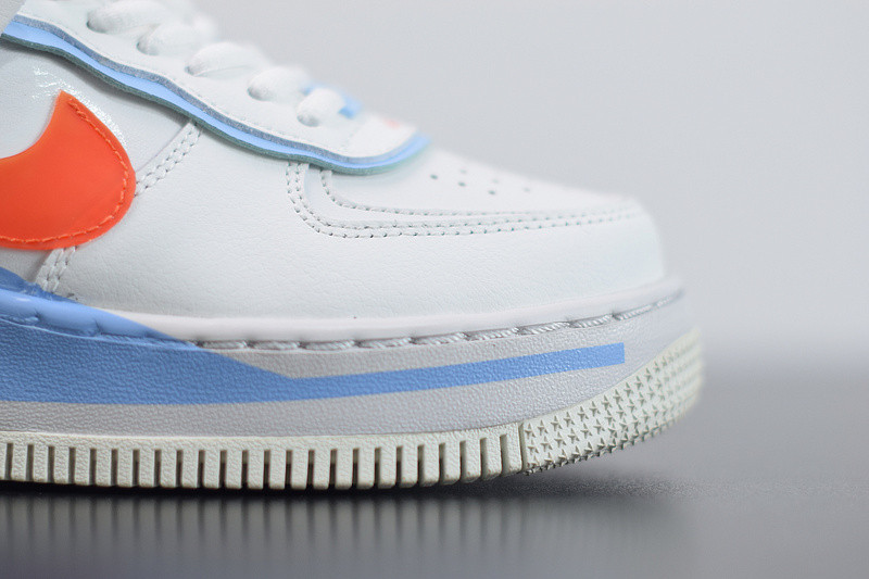 nike air force 1 shadow "summit white team orange" cq9503-100