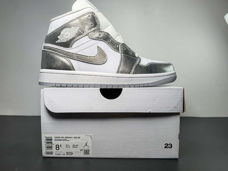 Air Jordan 1 Mid SE Metallic Silver FN5031-100