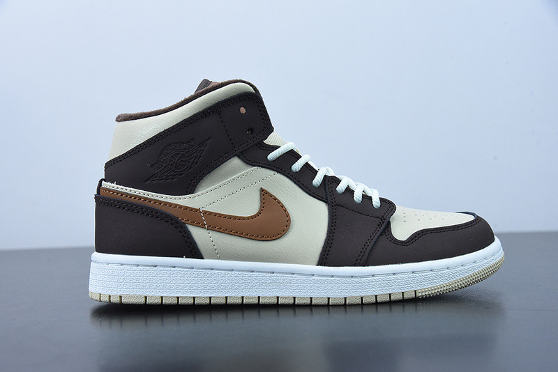 air jordan 1 mid se brown basalt oatmeal do6699-200