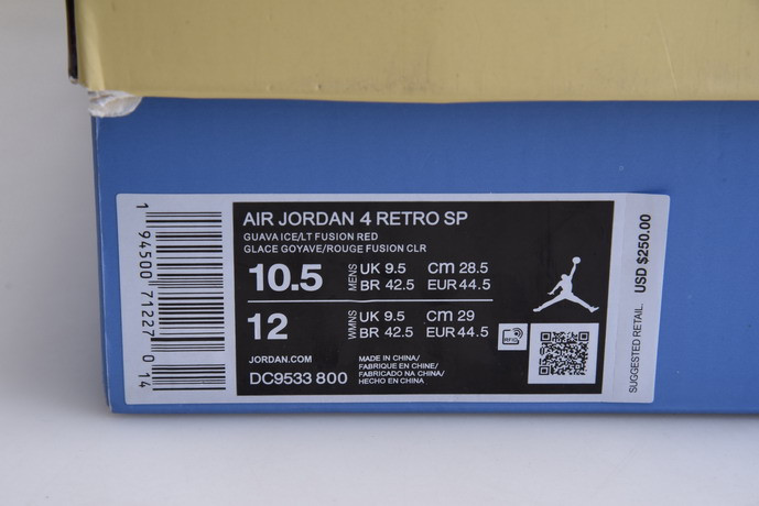 air jordan 4 retro union “guava ice” dc9533-800