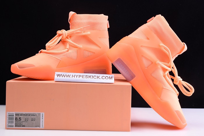 nike air fear of god 1 orange pulse ar4237-800