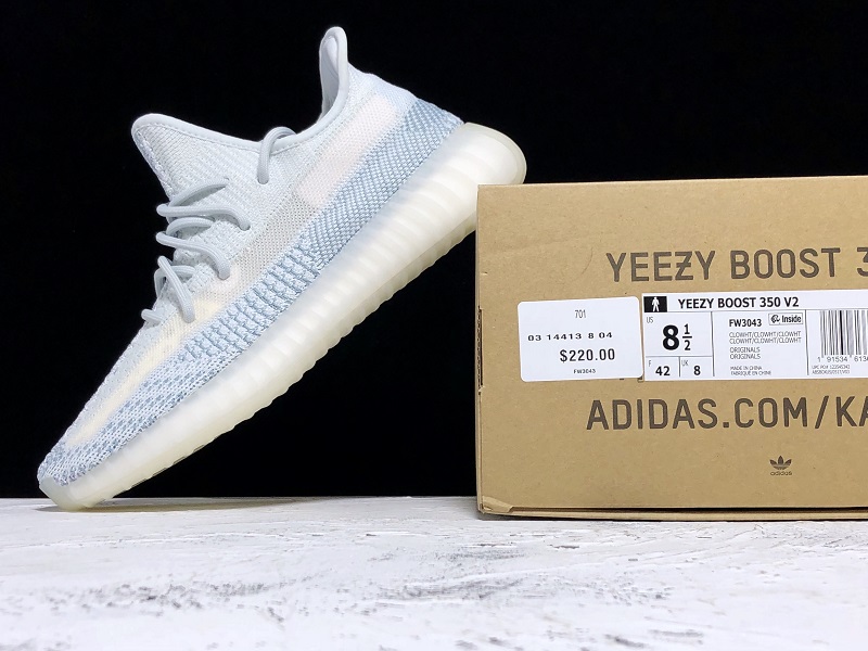 ad*s Y**zy boost 350 v2 cloud white (non-reflective)
