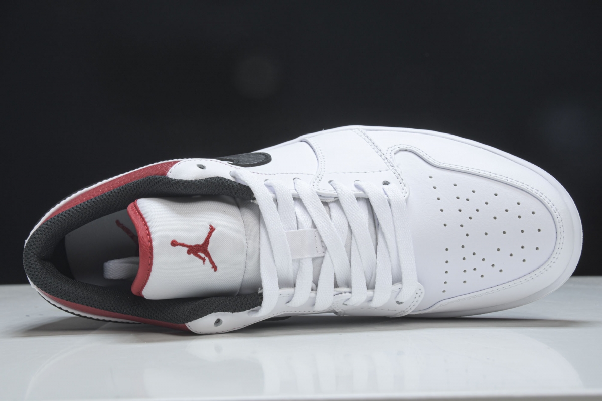 Jordan 1 Low White University Red Black