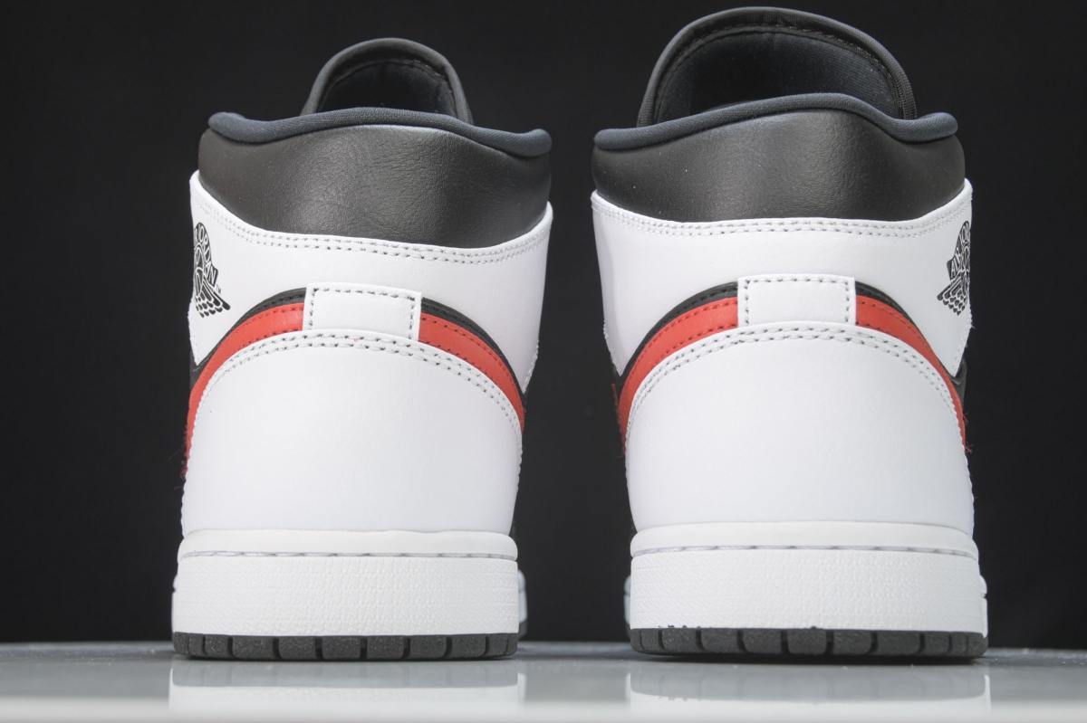 Jordan 1 Mid Black Chile Red White