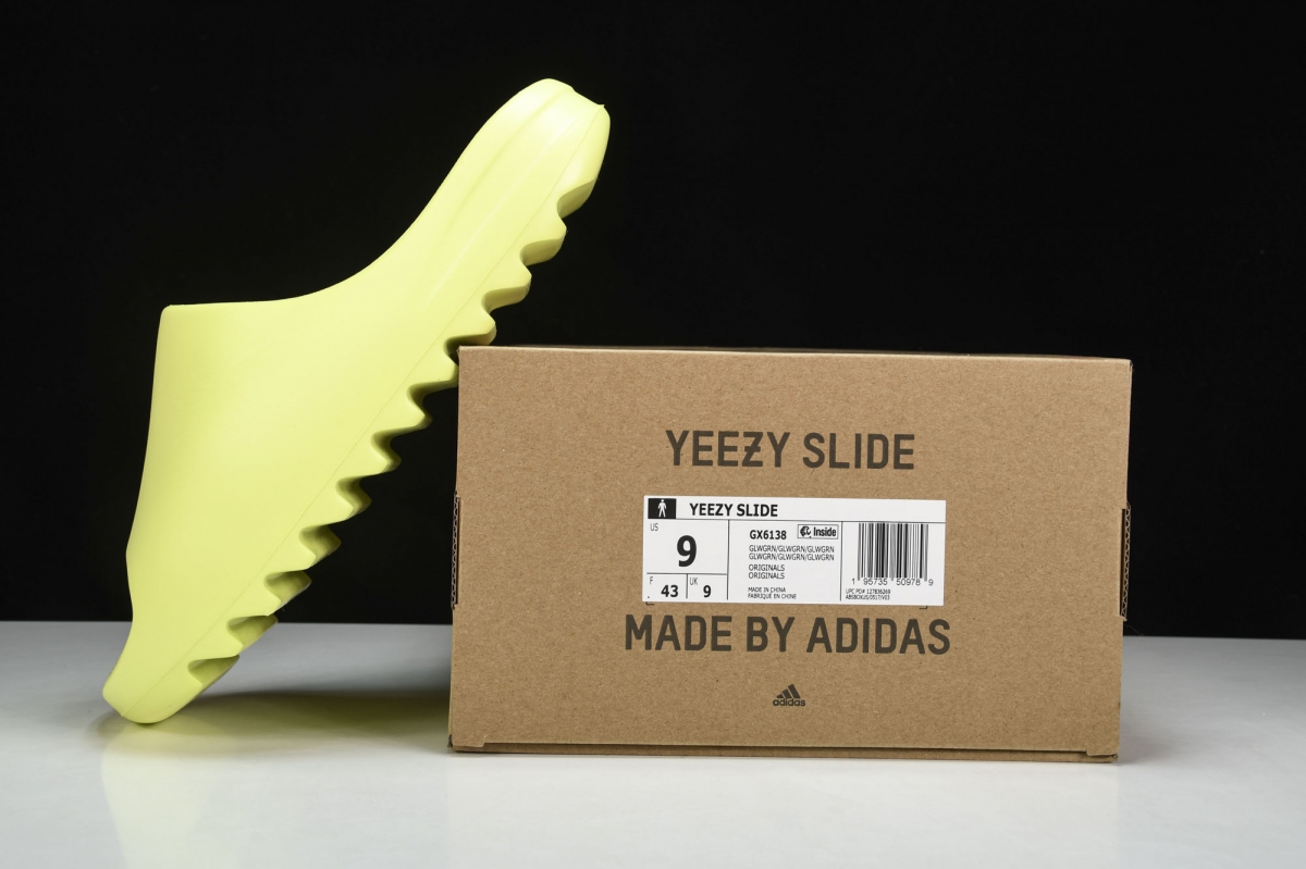 ad*s Y**zy slide glow green