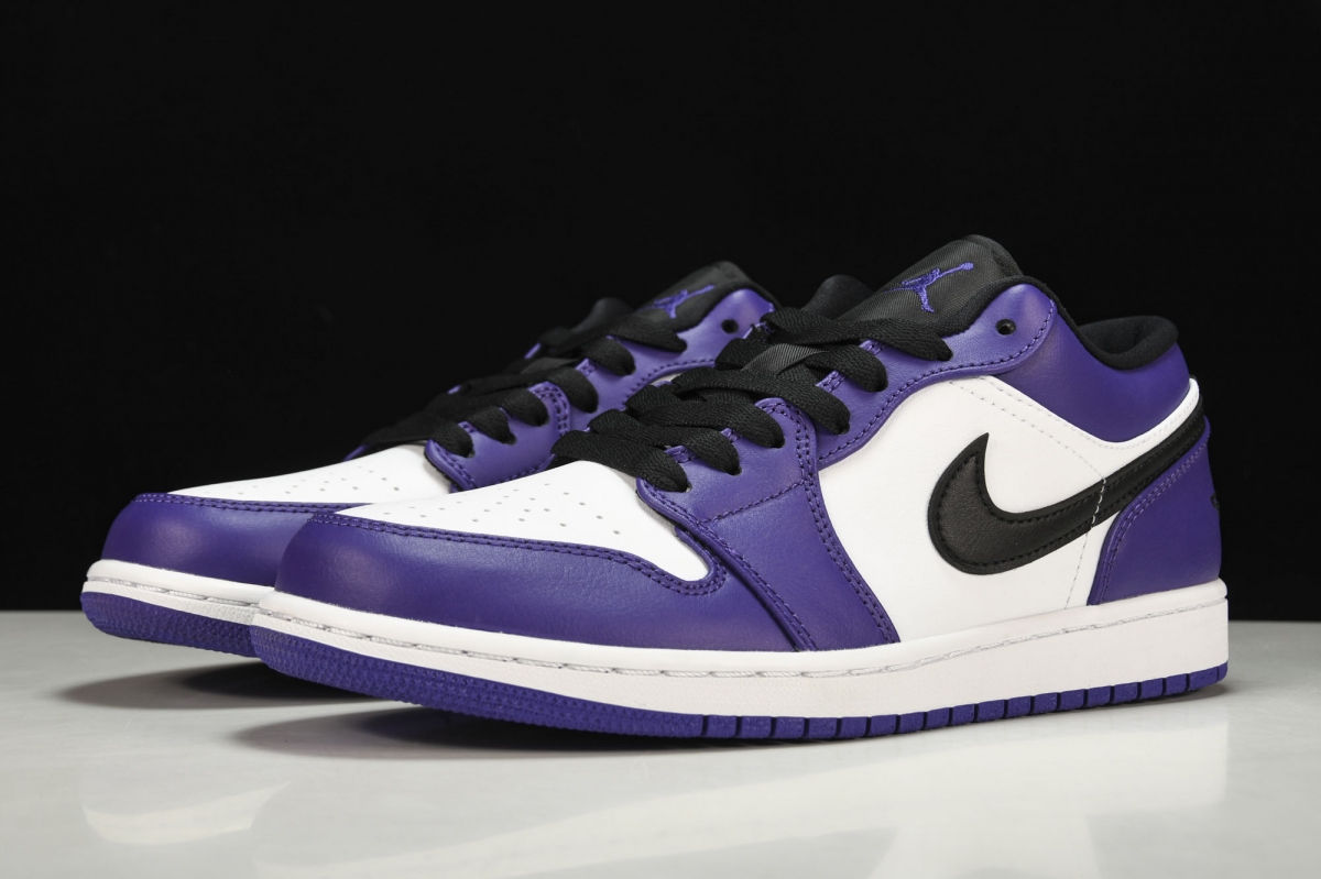 Jordan 1 Low Court Purple White