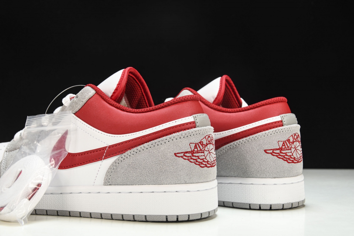 Jordan 1 Low SE Light Smoke Grey Gym Red