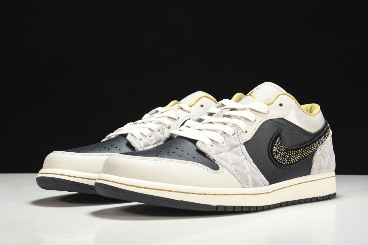 Jordan 1 Low Beaded Swoosh