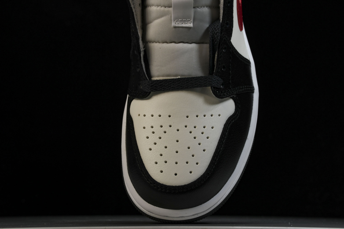 Jordan 1 Mid Gym Red Off Noir